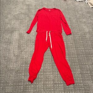 Women’s Red lates by Kate pajamas with  Drawstring Waist